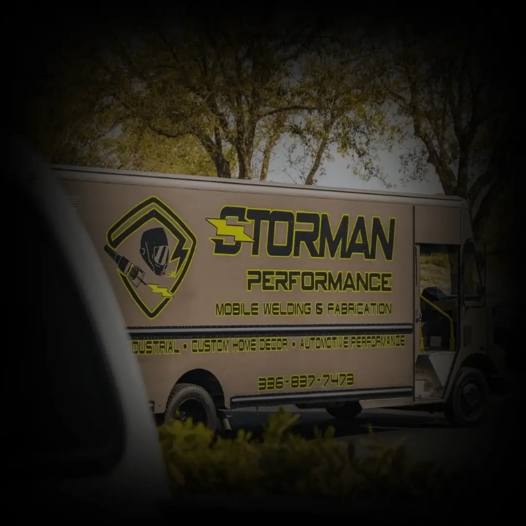 Our Storman mobile truck bringing custom parts on-site to install.