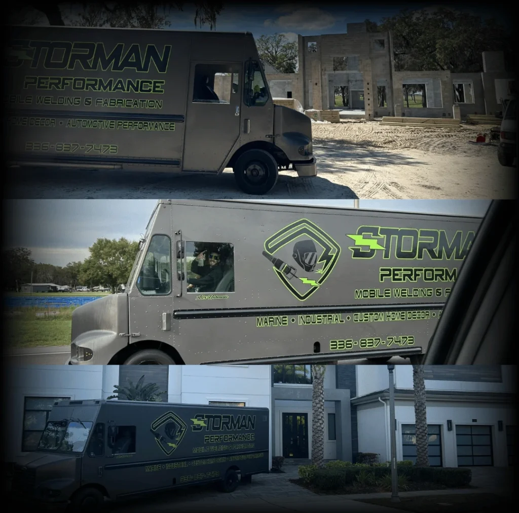 Our mobile welding and fabrication truck on the move.