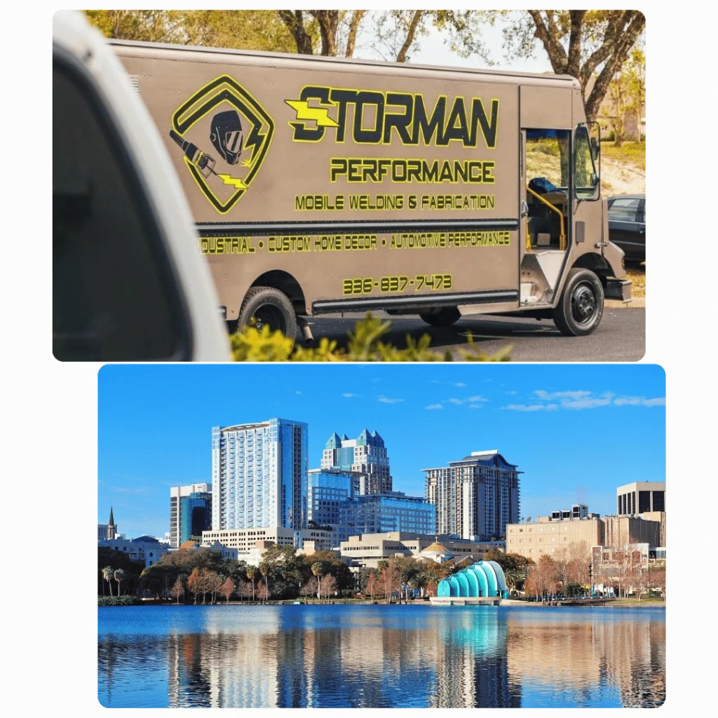 The Storman Performance mobile welding Orlando division on-site.